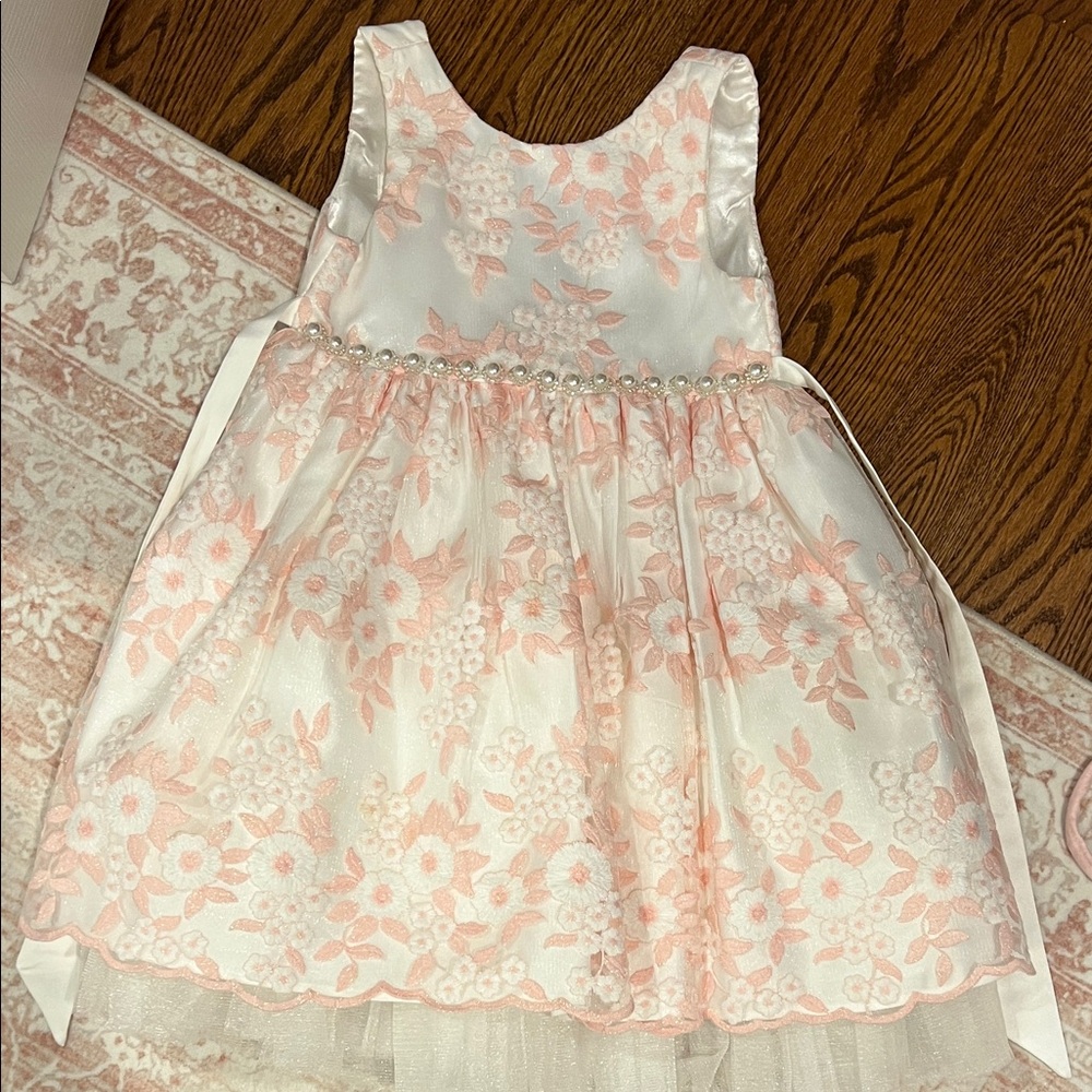 American Princess Pink and White Floral Dress